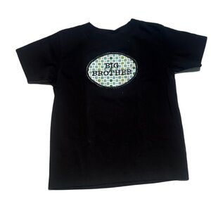 Precious Lil’ Peanut Boutique Big Brother Patch T-Shirt | Black | NWOT | Size 4T